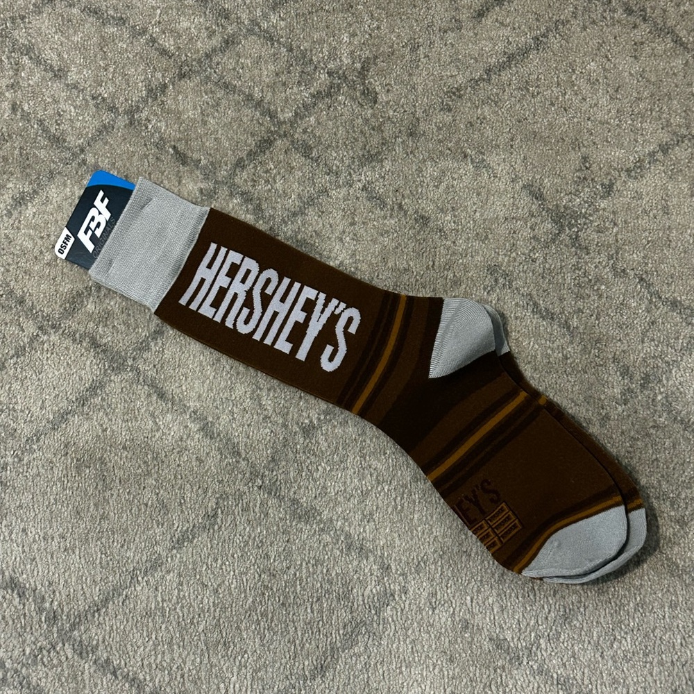 Hershey's Stripealicious (Hershey Bar) Novelty Socks ~ Brown/Grey ~ Unisex